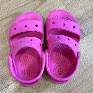 Kids Pink Crocs Sandals